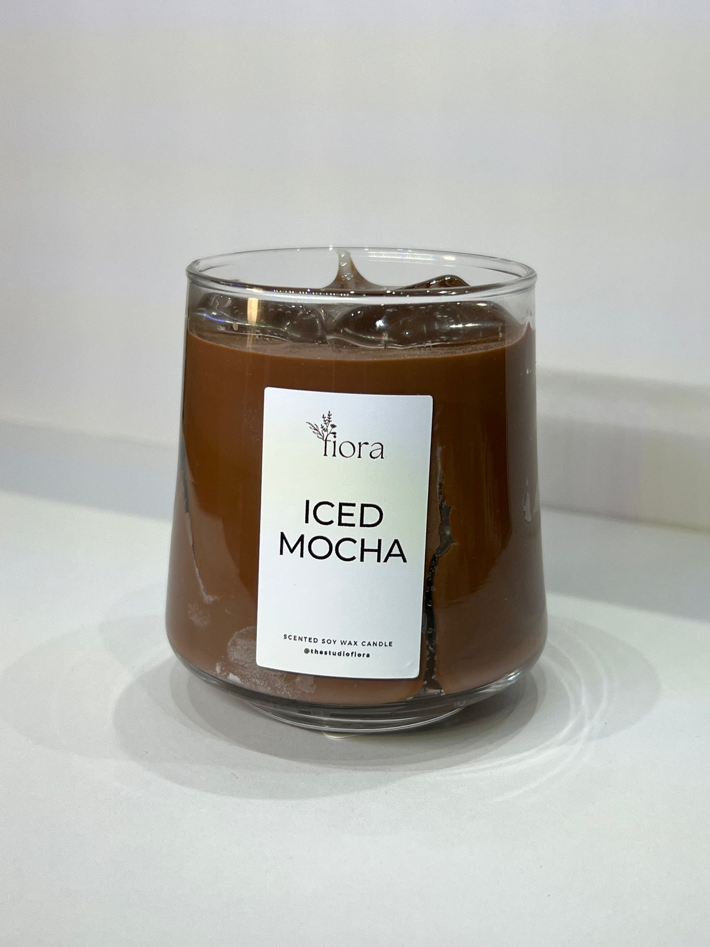 Iced Mocha soya ve jel mum detay fotoğrafı