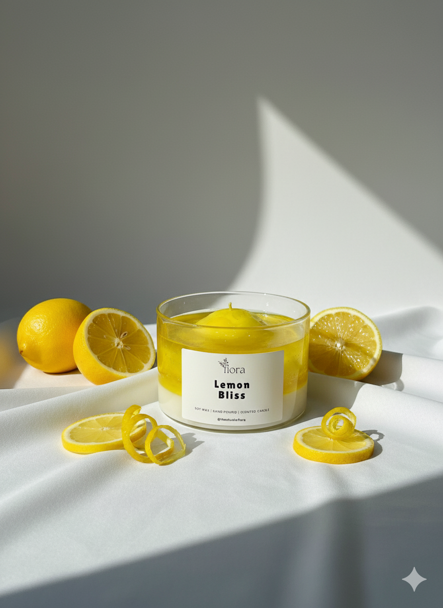 Studio Fiora Lemon Bliss - Dekoratif Mum