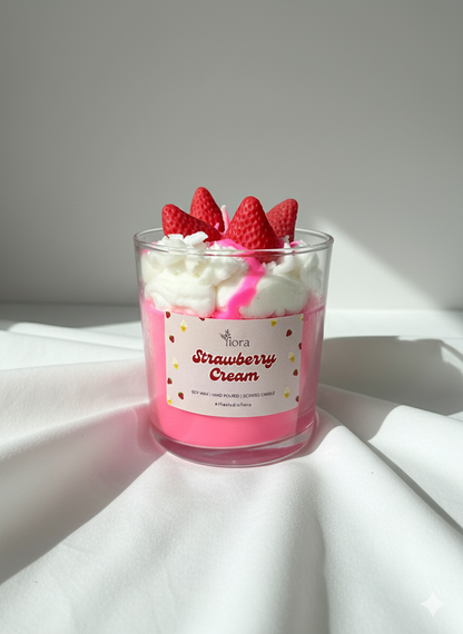 Studio Fiora Strawberry Cream - Dekoratif Mum