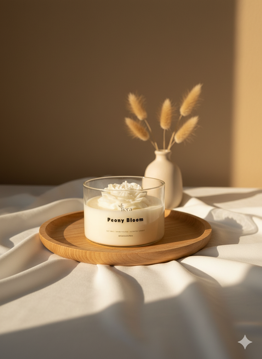 Studio Fiora Peony Bloom - Dekoratif Mum