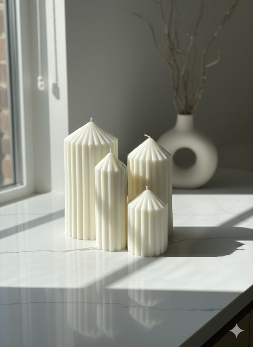 Advento 4'lü Pillar Mum Seti