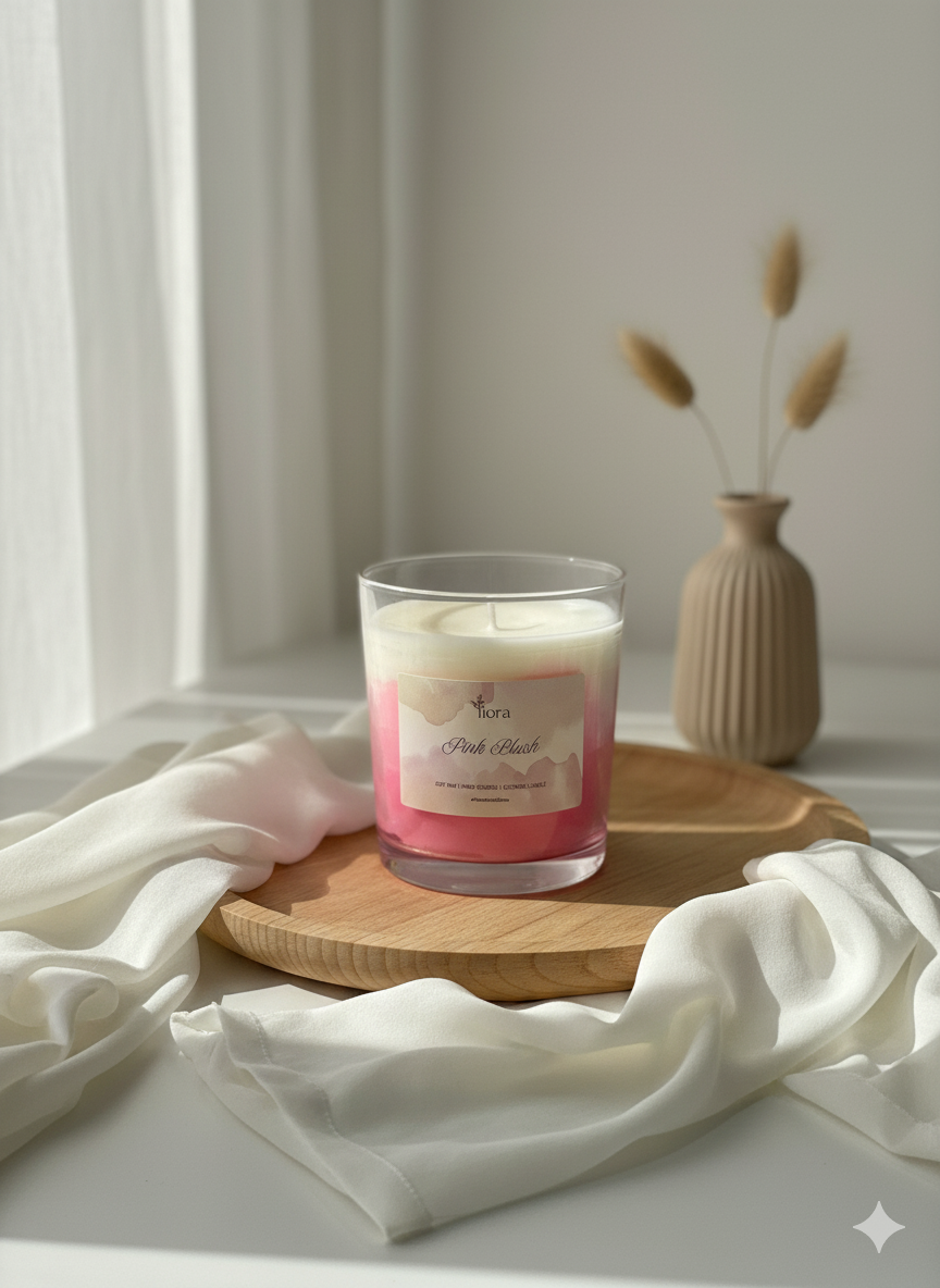Studio Fiora Pink Blush - Dekoratif Mum