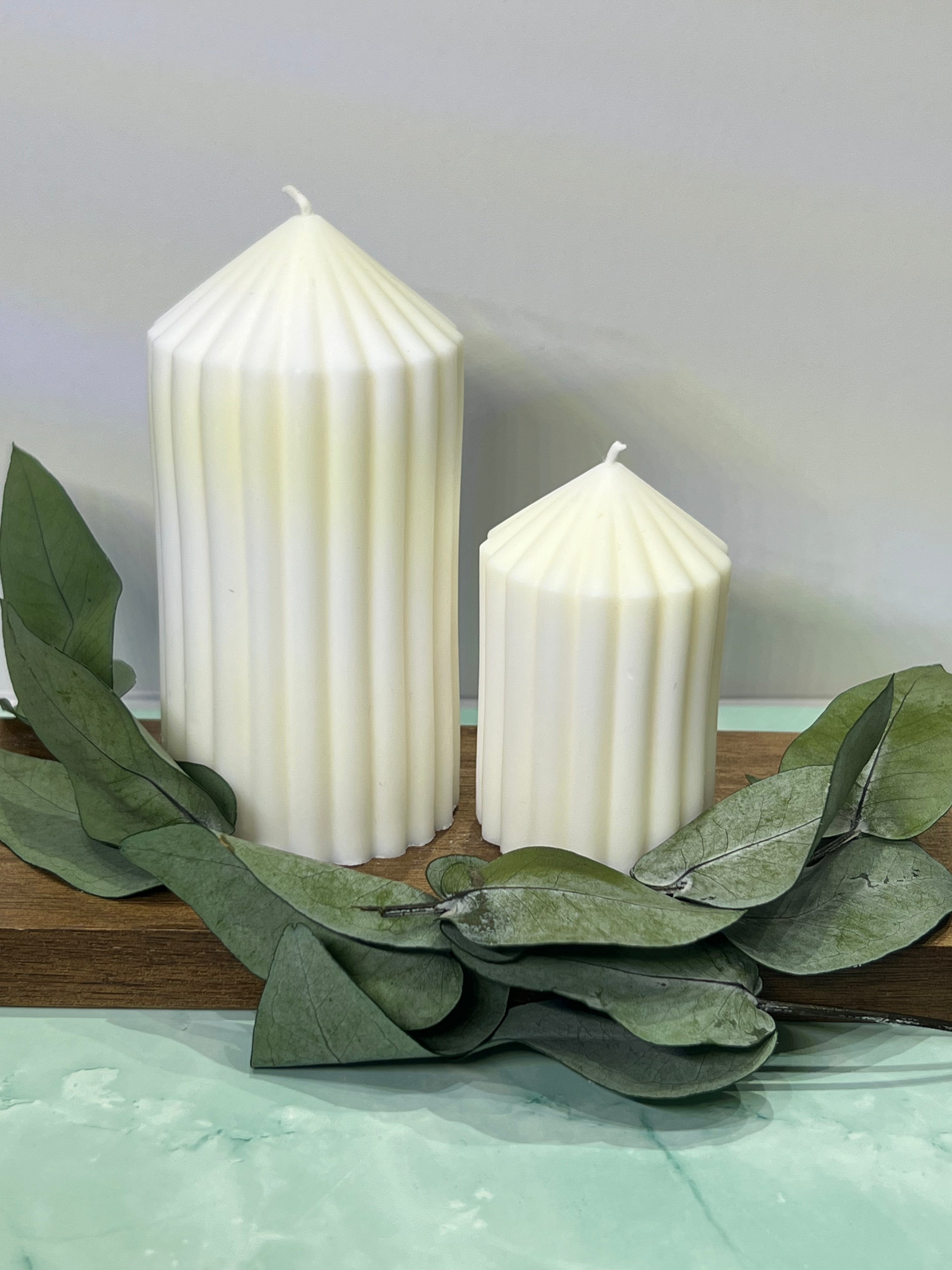 Advento 2'li Kalın Pillar Mum Seti