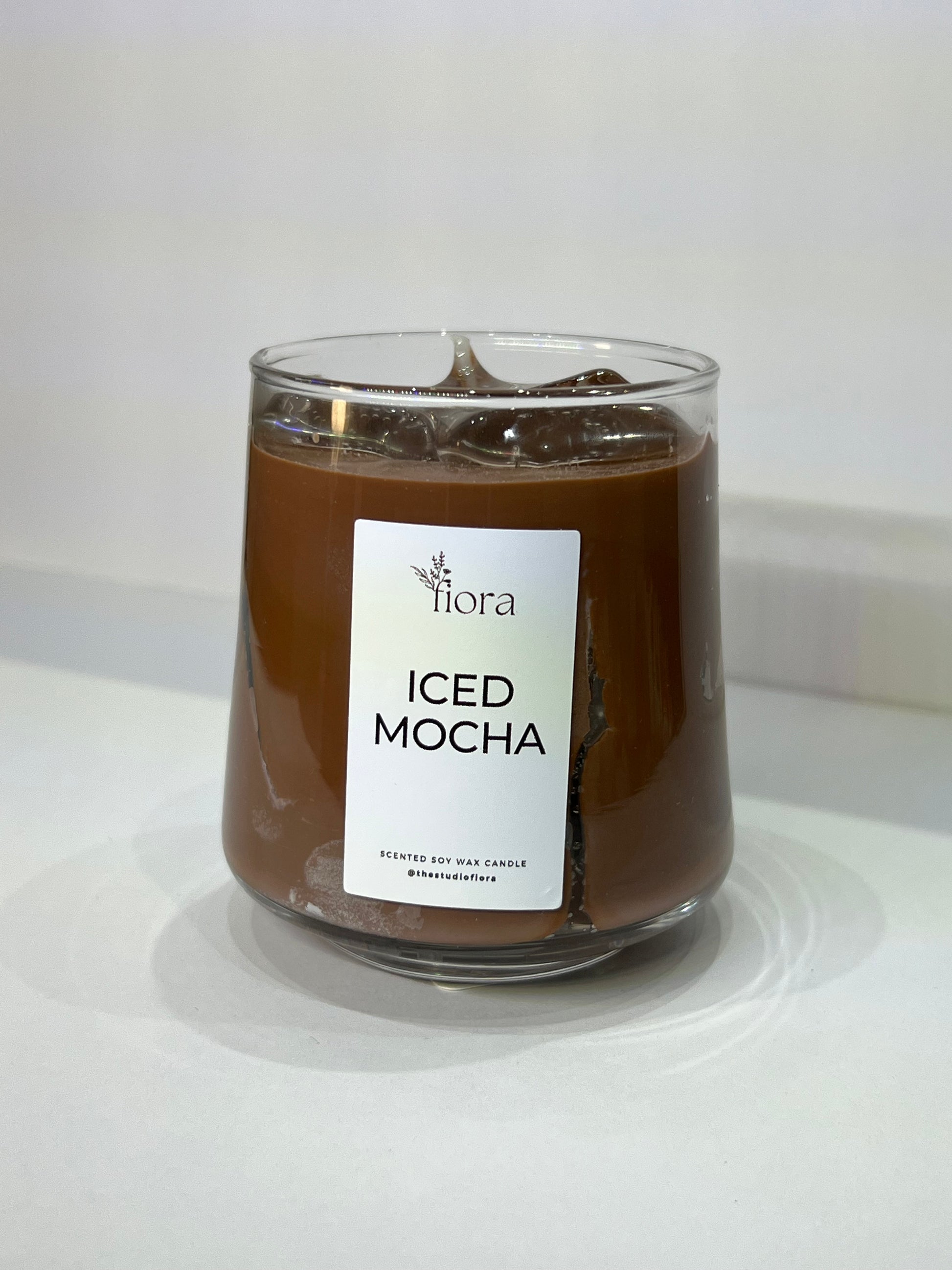 Iced Mocha soya ve jel mum detay fotoğrafı
