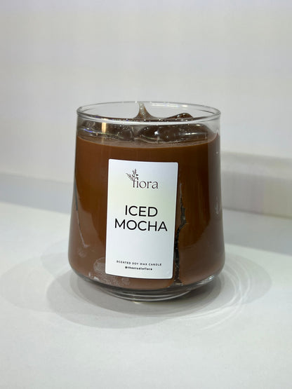 Iced Mocha soya ve jel mum detay fotoğrafı