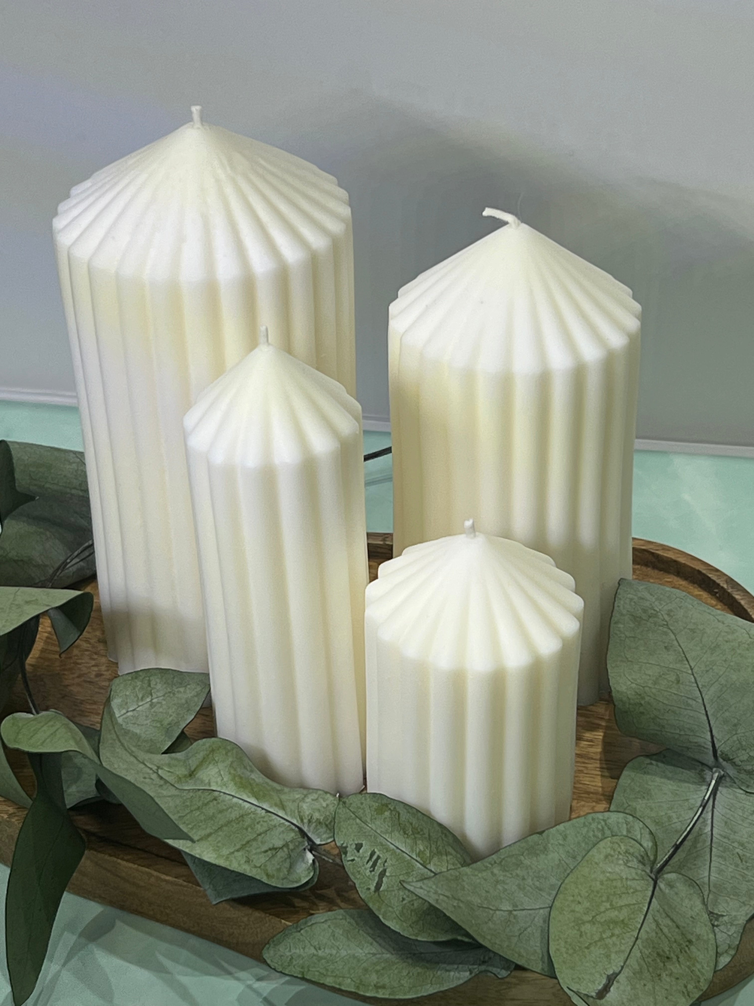 Advento 4'lü Pillar Mum Seti