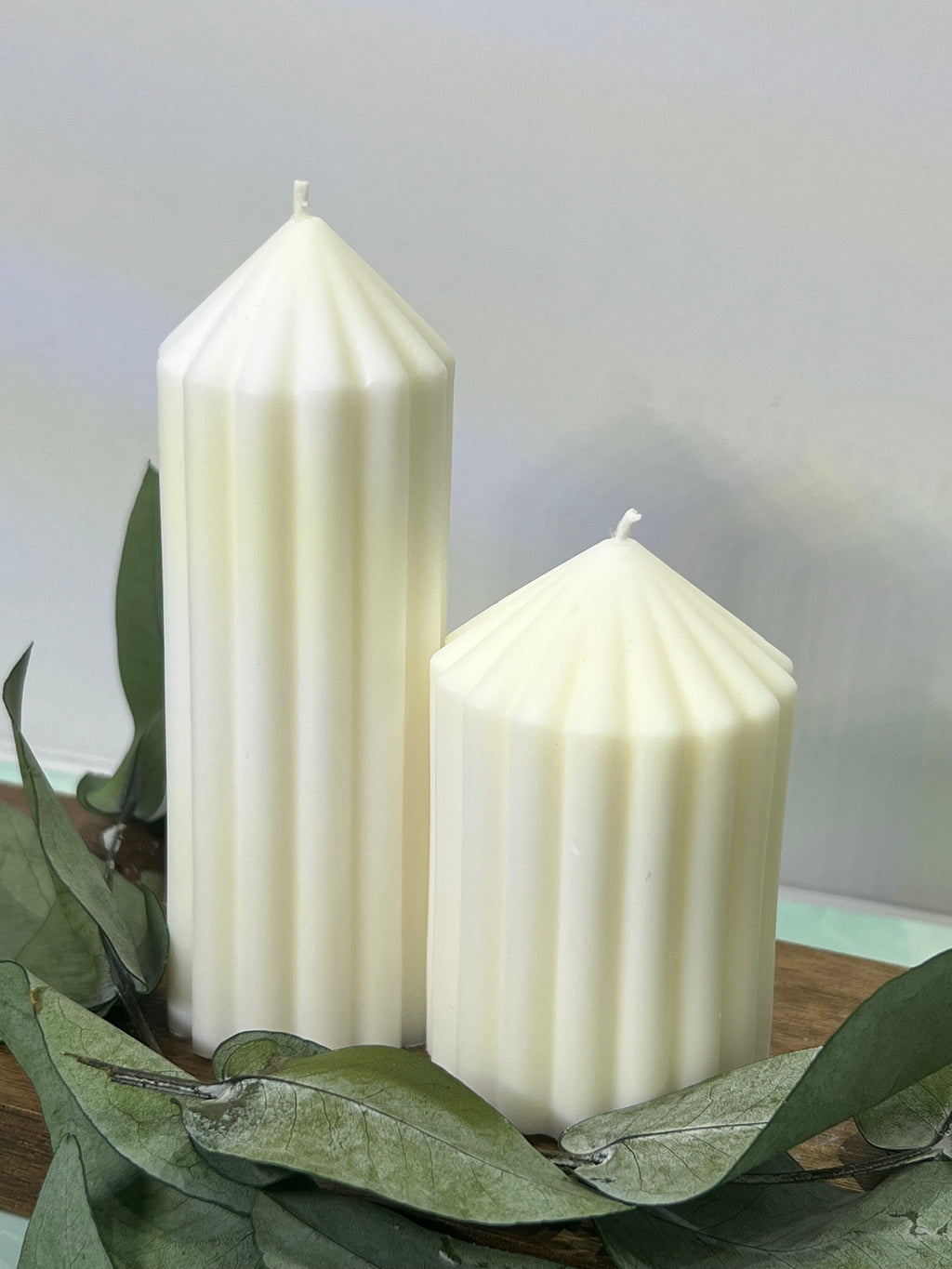 Advento 2'li İnce Pillar Mum Seti