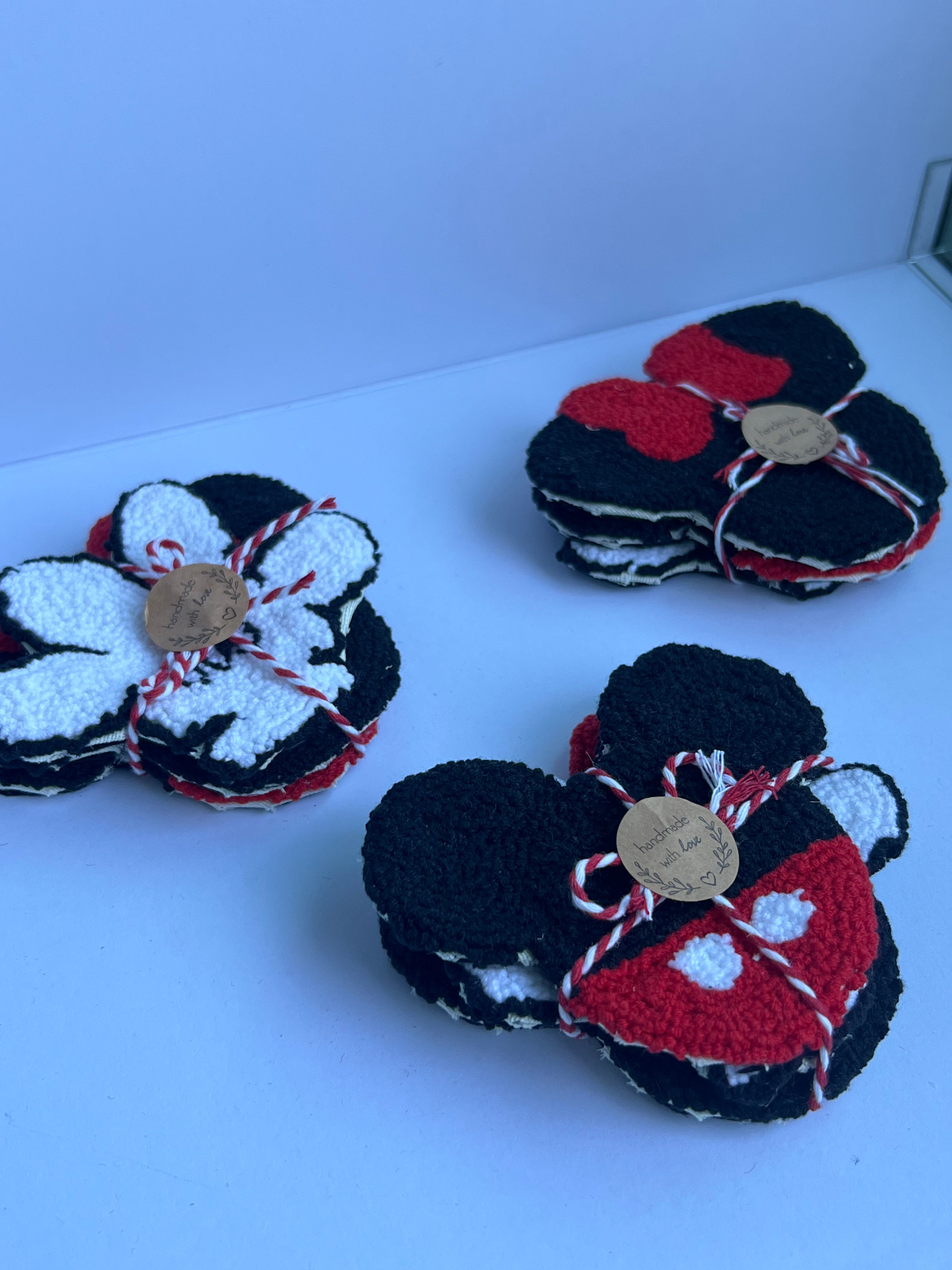 3'lü Mickey Mouse Bardak Altlığı