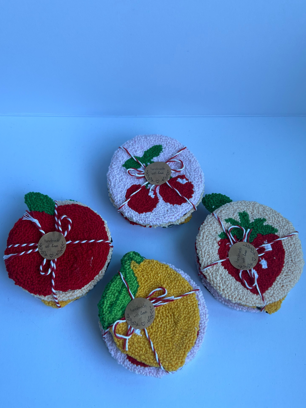 4'lü Meyveli Punch Bardak Altlığı