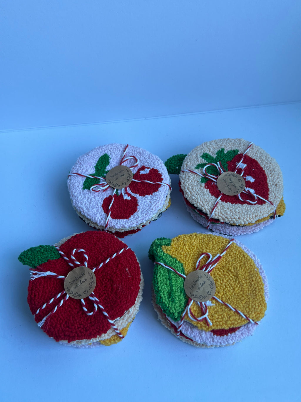 4'lü Meyveli Punch Bardak Altlığı