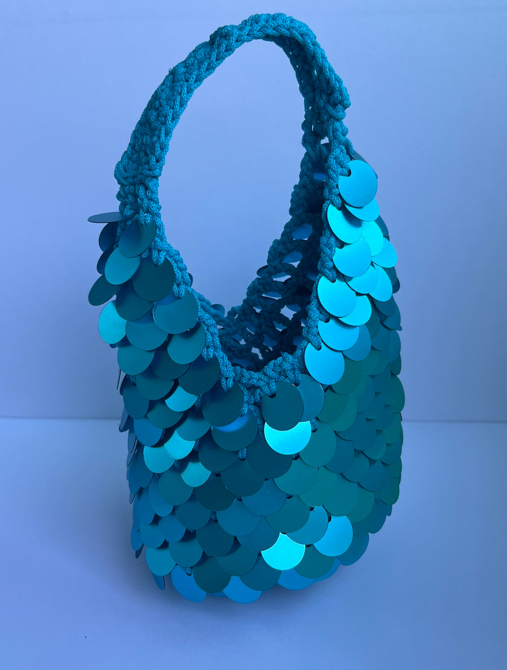 Turkuaz Pullu Çanta